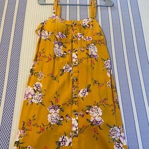 Yellow floral dress
